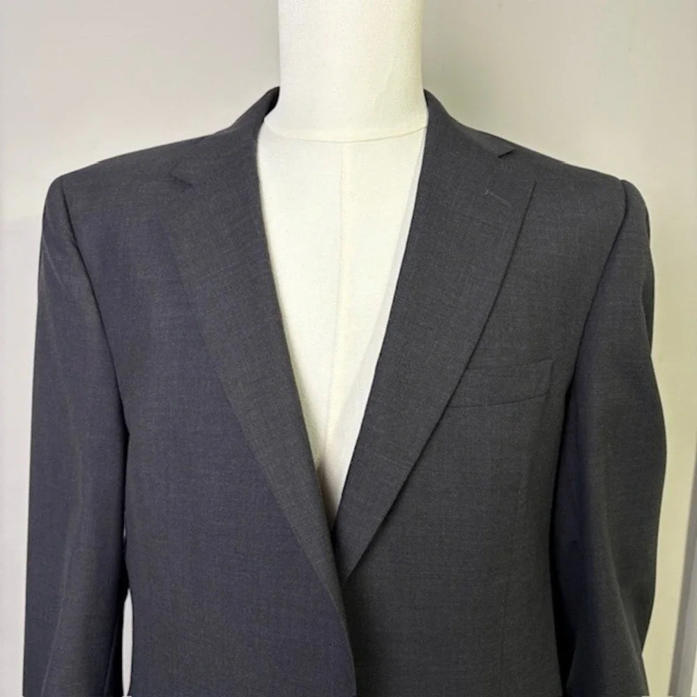 JOS A BANK Men's 41 L Charcoal Wool Suit‎ Jacket Blazer Professional Business